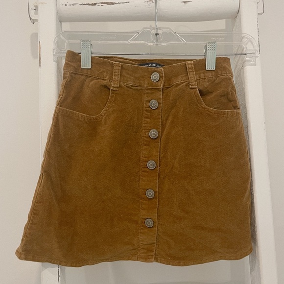 Brandy Melville Brown Buttoned Skirt - Picture 1 of 4